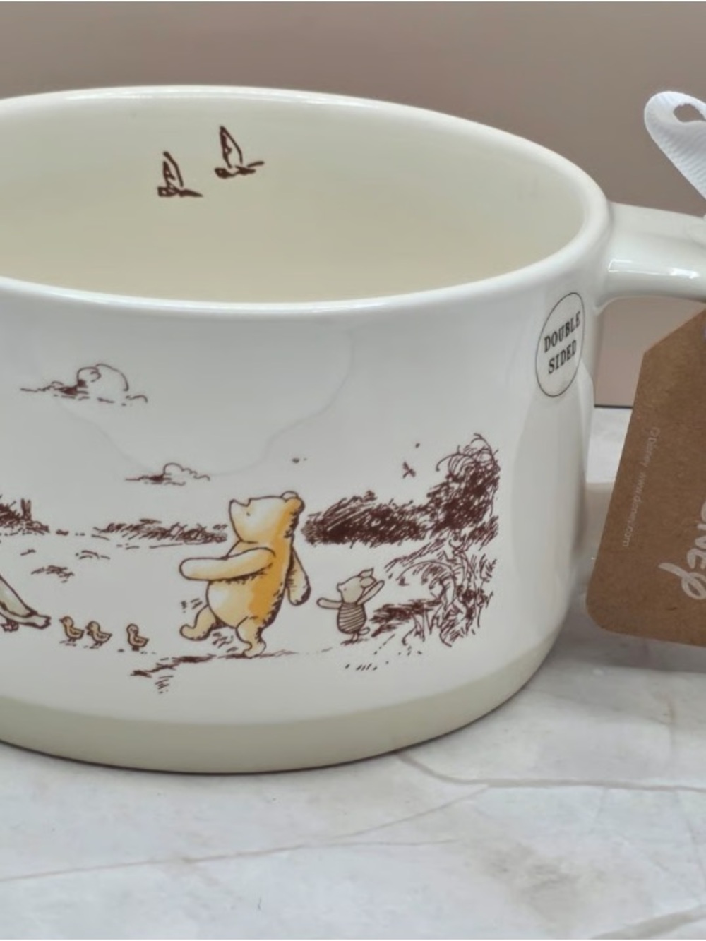 Cream Ceramic Winnie-the-Pooh Illustrated Mug